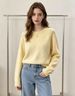 Women's Loose Knit Sweater round Neck Pullover Three Dimensional Floral Top European American Style Autumn Winter New Rolled Hem_ecoleips.com