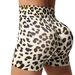 Women's Clothing Popular Leopard Seamless Yoga Shorts Running Fitness Tights High Waist Hip Lifting Sports Bottoming Three Quarter Pants_ecoleips.com
