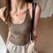 Women's Ribbed Cotton Camisole Spring Summer Basic Versatile Slim Fit Inner Or Outer Layer Top_ecoleips.com
