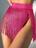 Women's Clothing Tassel Fashion Mini Skirt Beach Swimming Trunks Hip High Waist Holiday Bikini Swim Skirt_ecoleips.com