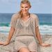 Women's Clothing Beach Blouse Knitted V Neck Short Skirt Seaside Fake Wind Sunscreen White Blouse Female Summer Suit_ecoleips.com