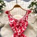 European And American Style Floral Sleeveless For Women, Summer Ruffled Slim-fit Pure Desire Hot Girl Petite Stunning_ecoleips.com