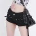 2025s High Street Dark Y2K Low Waist Denim Ultra Shorts For Women Spring American Style Girl Tight Slimming Hip-Wrapped_ecoleips.com
