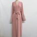 Yiduoduo Heavy Industries Embroidered Fashion Tassel Patchwork Cardigan, Plus-Size Elegant Dress, Women's 24763_ecoleips.com