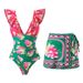 Women's Sexy Fitted One Piece Swimsuit Swimwear Fashionable Two-Piece Set For_ecoleips.com