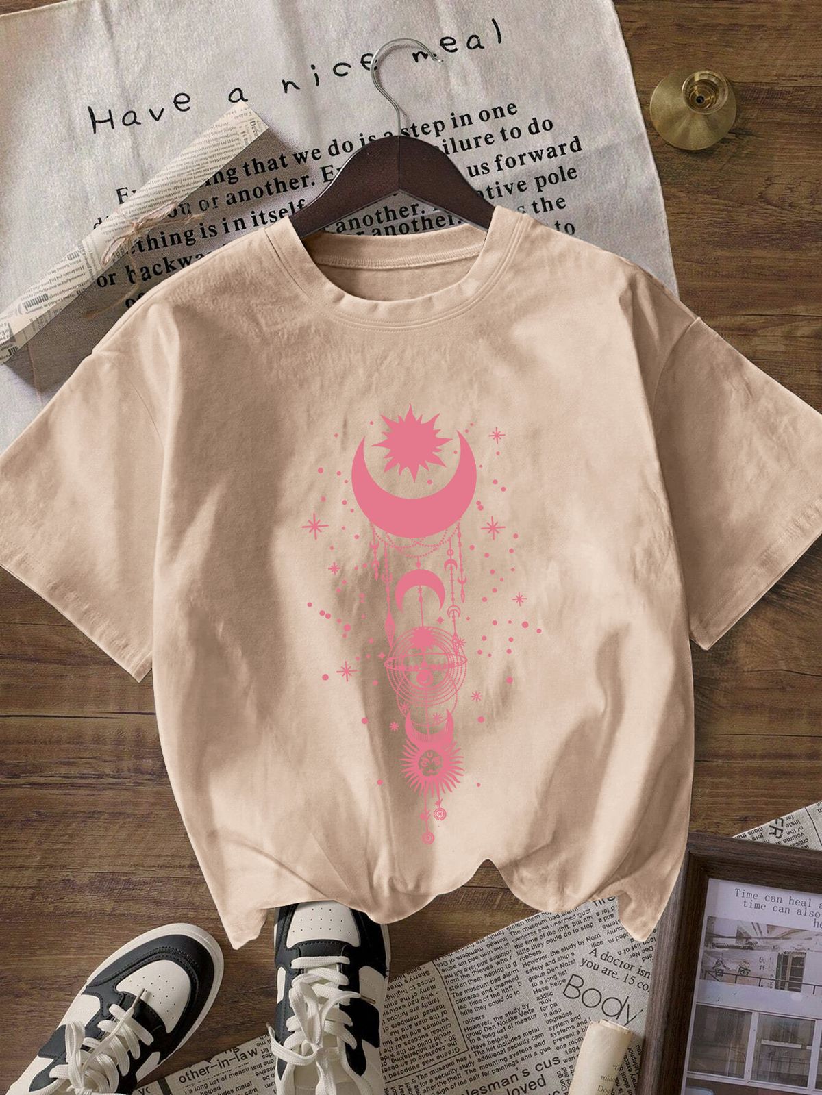 Women's Casual Round Neck Short Sleeve T-Shirt Multi-Color Style Simple Fashion Sports Top Solid Printed Loose Fit_ecoleips.com