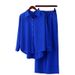 Women's Casual Suit Loose Shirt And Wide Leg Trousers Pleated Solid Color Autumn/Winter New Style_ecoleips.com
