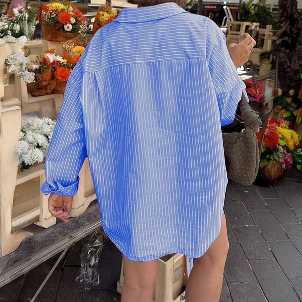 DiYun European American Casual Vacation Versatile Long-sleeve Jacket Top Shirt Women's Clothing 2025 Autumn And Winter_ecoleips.com