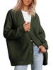 Women's Clothing V Neck Slim Knitted Cardigan Autumn New Temperament Sweater Jacket Tops_ecoleips.com