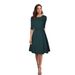 Women's Retro Style Round Neck Midi Dress Mid Sleeve Tie Waist Full Skirt Spring Summer Autumn Fashion Casual Dress_ecoleips.com