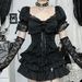 Dark Gothic Subculture Strappy Girl Shirt Sexy Hot Versatile Top for Women New Arrivals_ecoleips.com