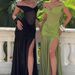 Women's Sexy V Neck Slim Fit Dress Solid Color Slit European American Style Fashion Summer Hot Girl Cross Border_ecoleips.com