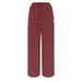 AC846 New American-tyle Caual Comfortable Port Veratile Wide-leg Looe Drawtring Triped High-waited Women'_ecoleips.com
