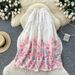 Women's Pastoral Style Floral Print A-Line Midi Skirt High Waisted Summer Unique Patchwork Design Versatile_ecoleips.com