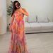 Cross-border 2026 European And American Spring/Summer New Mesh Printed Strap INS Vacation Casual Party Dress_ecoleips.com