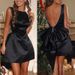 Women's Satin Dress Backless Bow Decoration Sexy Party Dress New Spring Clothing_ecoleips.com