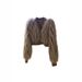 V-neck Fox Fur Short Coat New Versatile Fashion Coat_ecoleips.com
