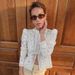 Elegant Lace Crochet Stand Collar Slim Fit Blouse For Women - Breathable Cotton Blend, Office & Casual Wear_ecoleips.com
