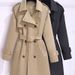ng2510292 Women's New Trench Coat For Spring And Autumn, Mid-length, Waist-cinching, Elegant, Popular This Year_ecoleips.com