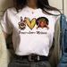 Wholesale Cross-border Clothing Printed Casual Peace And Love Themed Women's T-shirts_ecoleips.com