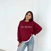 Oversized Casual Pullover Hoodie With Letter Print - Fleece Lined Warm Sweatshirt For Women, Loose Fit, Long Sleeve, Streetwear Fashion_ecoleips.com