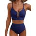 High-Waisted Women's Swimsuit Sexy Two-Piece Bikini European American Style Fashion_ecoleips.com