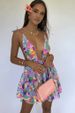 2022 Foreign Trade Cross-Border European And American Style Deep V Backless Sequin Floral Lace-Up Women's Sexy_ecoleips.com