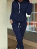 Women's Fleece Tracksuit Set Casual Loungewear Long Sleeve Hoodie And Joggers with Heart Print Comfortable plus Size Home Clothes_ecoleips.com