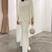 Women's Elegant Pearl-Embellished Dress Set - European & American Style Floor-Length Evening Gown_ecoleips.com