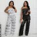 Women's Clothing Tube Top With Loose Trousers Two Piece Sexy Suit_ecoleips.com