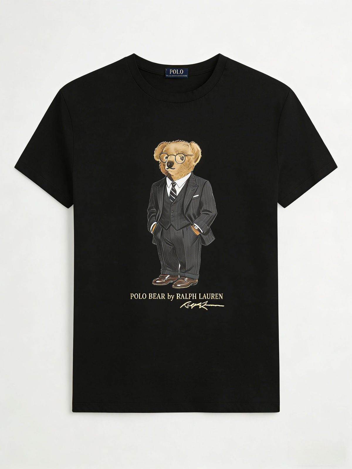 Summer Casual Women's Round Neck T-Shirt Short Sleeve Bear Print Top Fashion Fits True To Size_ecoleips.com