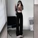High Waist Straight Leg White Jeans For Women, Flowy Wide Leg Trousers, Stretchy Comfort Fit, Classic Denim Pants, Plus Size Available_ecoleips.com