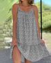 Aria Basics Aria Basics 2024 Summer New European And American Style Pastoral Large Hem Floral Sleeveless Strap Vest Dress_ecoleips.com