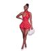 CY902416 Women's Polka Dot Halter Neck Jumpsuit, Backless Wide-Leg Short Romper For Summer Beach Party_ecoleips.com