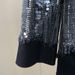 Black Oversized Blazer With Sequin Panels And Deconstructed Raw Hem, Chic Loose-Fit Women's Jacket For A Slimming Effect_ecoleips.com