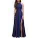 Women's Clothing Halter Neck Sexy Evening Dress Summer Fashion Slit Cocktail Dress Formal Dress_ecoleips.com