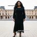 Plus Size African Style Women's Dress Floral Sleeve 3D Flower Decoration Pleated Beaded Design New_ecoleips.com