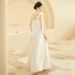 French-style Light Wedding 2026 New Model Brides, Simple Satin Strap Outings, Forest-style Engagement Dress For_ecoleips.com