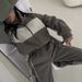 Fashion Women's Clothing New Long-sleeved Contrasting Color Sweatshirt Trousers Casual Suit Autumn And Winter Suit Women_ecoleips.com