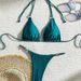 Women's Clothing New Solid Color Metal Decoration Bikini Sexy Neck Strap Backless Swimsuit Bikini_ecoleips.com
