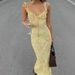 Women’s Low-Cut Floral Print Slit Dress – Sexy Vacation Mini Dress, Retro & Bodycon Strap Dress_ecoleips.com