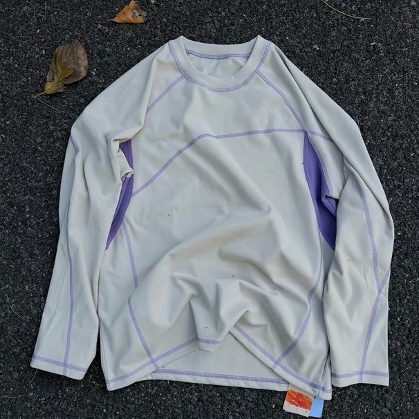 2025 Color-Block Double-Sided Thermal Long Sleeve T-Shirt Warm Base Layer Wearable WT44 Special P39_ecoleips.com