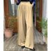 Women's Clothing Pleated High Waist Drape Wide Leg Versatile Casual Suit Pants Trousers_ecoleips.com