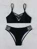 Verve New Sexy Two-Piece Swimsuit With Drawstring, Solid Color Bikini For Women, Sports Style_ecoleips.com