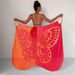 New Quick Drying Beach Skirt For Adults Without Sand Single Sided Butterfly Contrasting Print Portable Blouse Dress_ecoleips.com