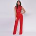 Women's Clothing High Collar Fashion Straight Ladies Jumpsuit Lace Crochet Sleeveless Jumpsuit_ecoleips.com