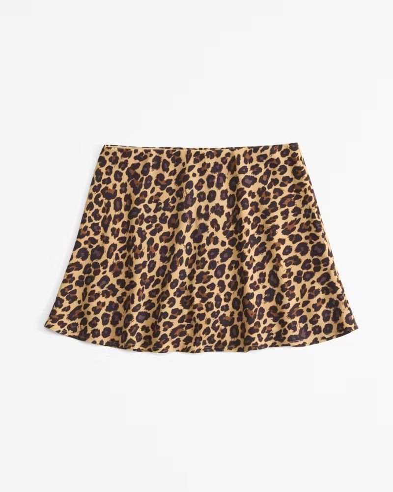 Ins Style Women's Elegant Bodycon Short Sexy Leopard Print High Waist Zipper Autumn Winter A-line Skirt For Women_ecoleips.com