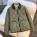 K Square-collar Cotton Coat; New Style, Fashionable, Loose, Color-blocked, Versatile Short Coat. No Inner Garment_ecoleips.com