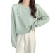 European Style Short Sweatshirt Women, Spring And Autumn Thin New Korean Version, Loose Fit, Versatile For Students,_ecoleips.com