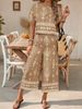 Boho Chic Printed Wide-Leg Pants Set For Women – Loose & Comfortable Vacation Outfit (S-5XL)_ecoleips.com
